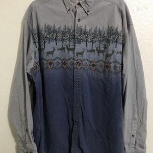 Nature print flannel